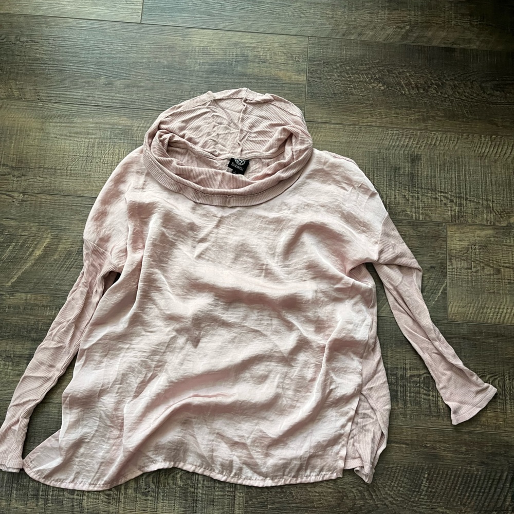 light pink turtle neck